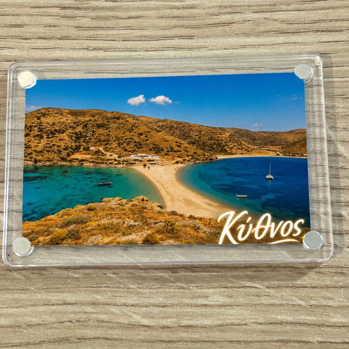 Acrylic fridge magnet 6x9cm – Kythnos, Greek Summer collection