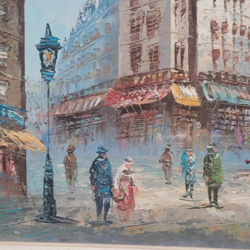Signed oil painting used 0.75x0.65 m