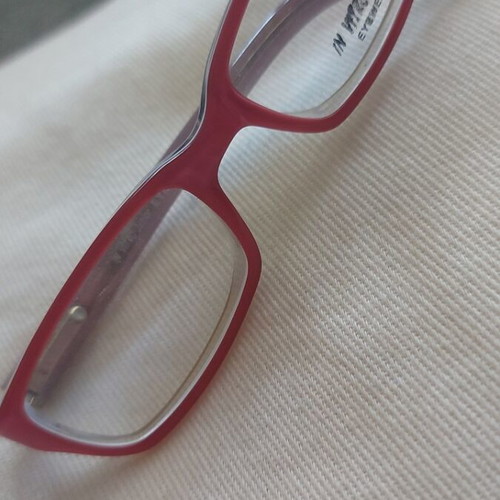 Children's eyeglasses with pink and purple plastic frame, size 41