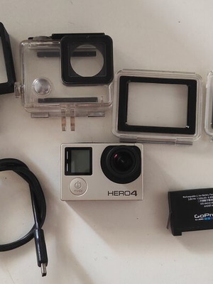 GoPro Hero 4 used with waterproof case and accessories