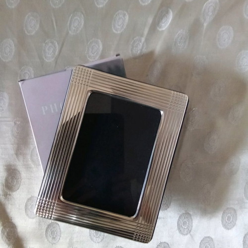 Silver photo frames used, set of 3 pieces