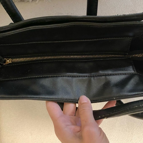 Celine black hand bag used with corner wear