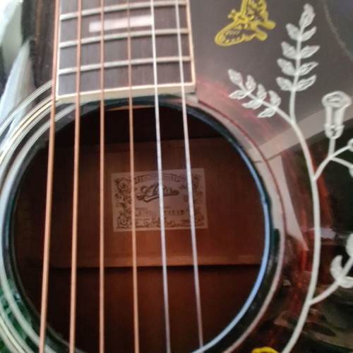 Aria Custom 7451B Vintage Acoustic Guitar used, 1976 Matsumoku
