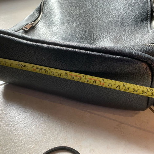 Black backpack used with 2 external and 1 internal pocket