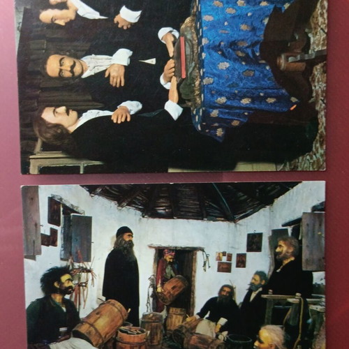 Lot of used tourist postcards from Greece