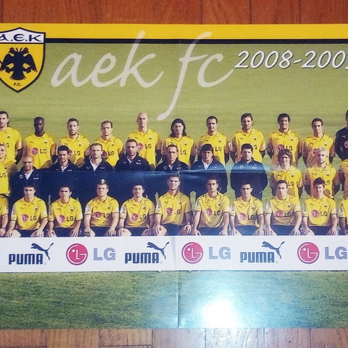 AEK poster 2008-2009 double-sided, new, 48.5x33.5 cm