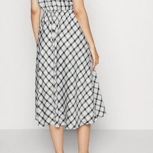 DKNY elegant midi dress, black and white, size M