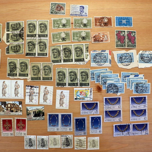 Cypriot stamps used, small collection of 75 pieces (1960-2003)