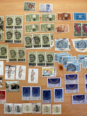 Cypriot stamps used, small collection of 75 pieces (1960-2003)