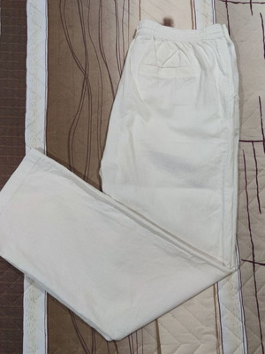 Woman by Tchibo linen trousers like new, size 42, white