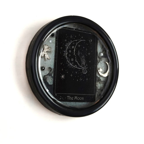 Tarot coaster The Moon original art, like new