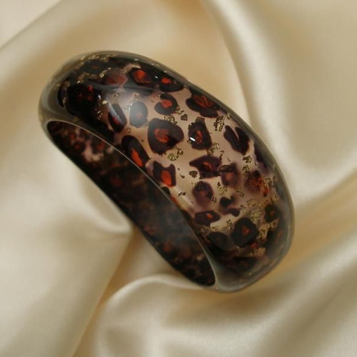 Lucite bangle bracelet collection