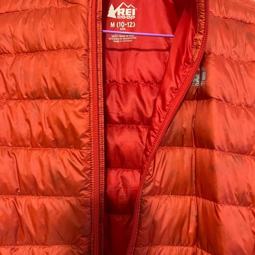 Red puffer jacket for girls 10-12 years like new