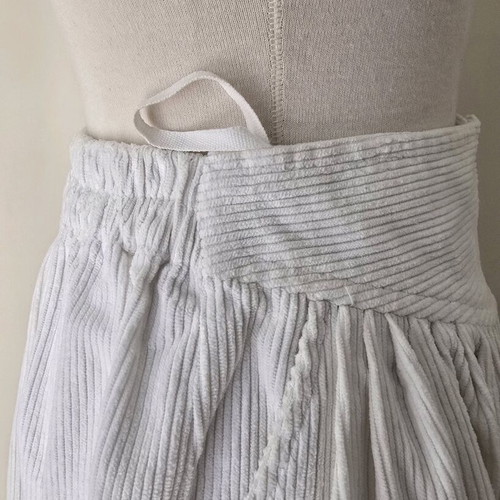 Corduroy skirt white vintage handmade like new