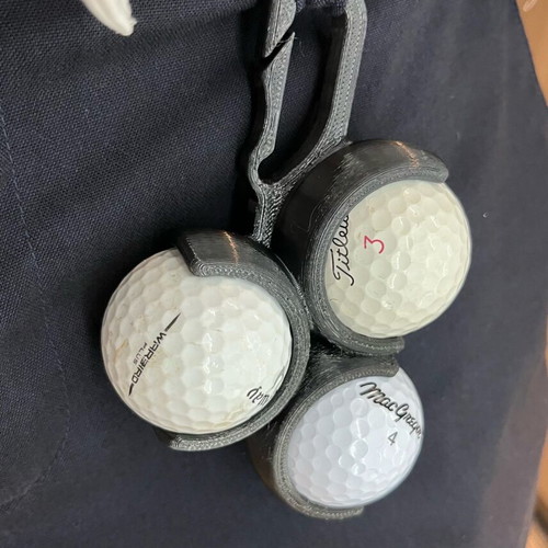 Golf holder 3d printed, new, 3-ball capacity