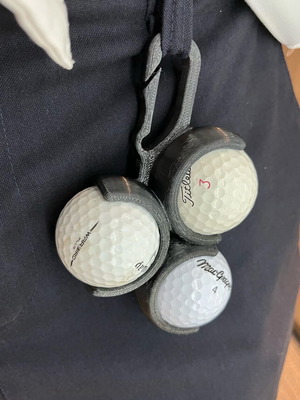 Golf holder 3d printed, new, 3-ball capacity