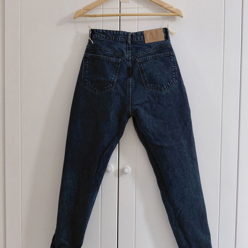 Denim pants Zara mom style dark blue like new