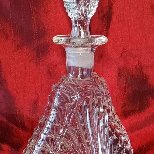 Crystal decanter for special drinks new, height 24 cm