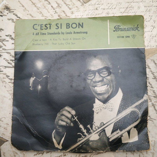 Luis Armstrong C' est Si Bon / Blueberry Hill 7" 45 RPM vinyl used