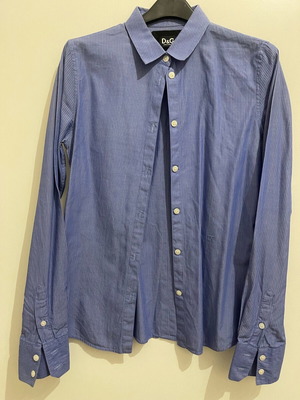 Dolce & Gabbana slim fit shirt blue with white stripe like new, size S/M