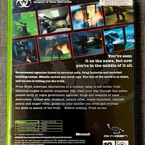 Conspiracy Weapons Of Mass Destruction Xbox used