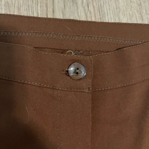 Brown fabric pants like new, lightweight for autumn and spring