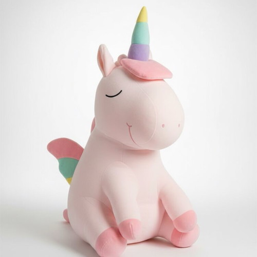 Tikl plush unicorn 57cm in soft pink like new