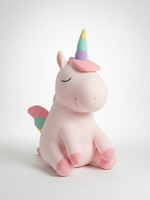 Tikl plush unicorn 57cm in soft pink like new
