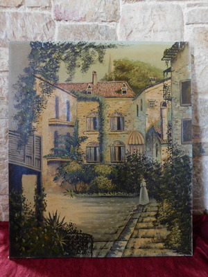 Old painting used, signed
