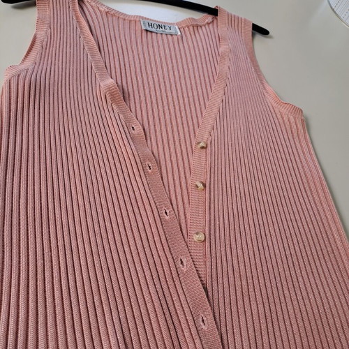 Mercerized vest like new, one size, pink