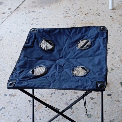 Folding Beach Table used with 4 cup holders and carrying case