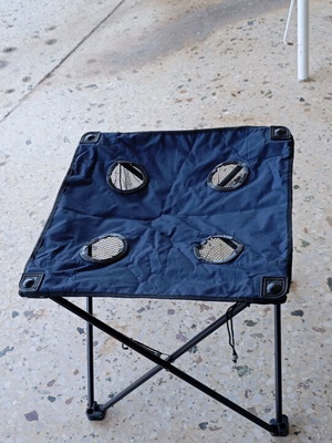 Folding Beach Table used with 4 cup holders and carrying case