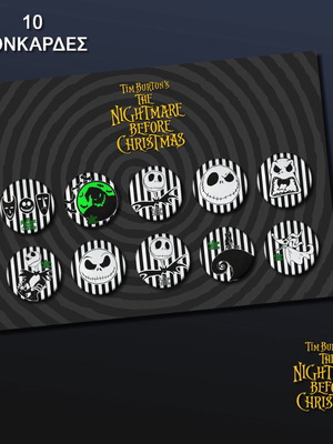 Nightmare Before Christmas Jack Skellington pin set 10 pieces 2.5cm new