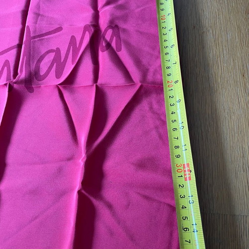 Montana silk scarf new, fuchsia with red