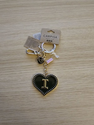 Carpisa keychain heart with initial I new with tags