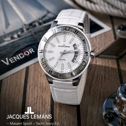Jacques Lemans Miami Sport Yacht Ivory Edition men's watch