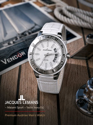 Jacques Lemans Miami Sport Yacht Ivory Edition men's watch