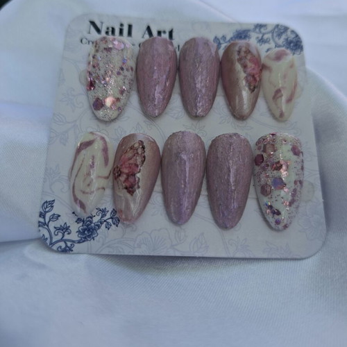 Press on nails set with application tools, new
