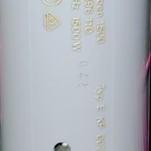 AEG Travel Hairdryer 1500 Watt used, gray with pink cord
