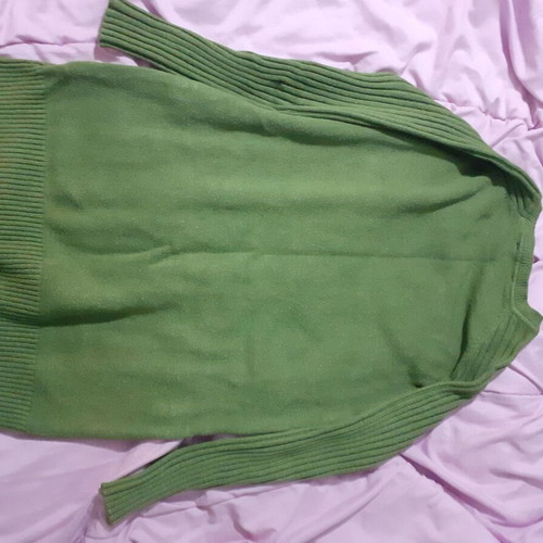 Morena Spain long sweater with thick knit new, green