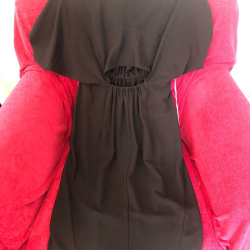Asos black dress used with back opening and Japanese design