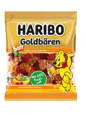 Ζελεδάκια Haribo Goldbären Saft με 25% χυμό φρούτων, 160γρ