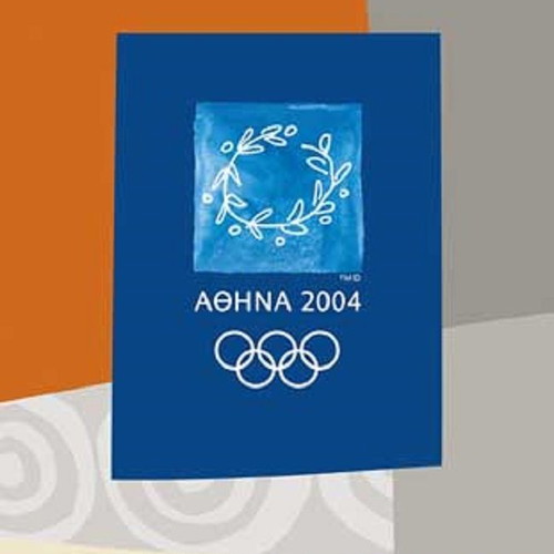 Athens 2004 Olympic Games poster new with logo and original tube
