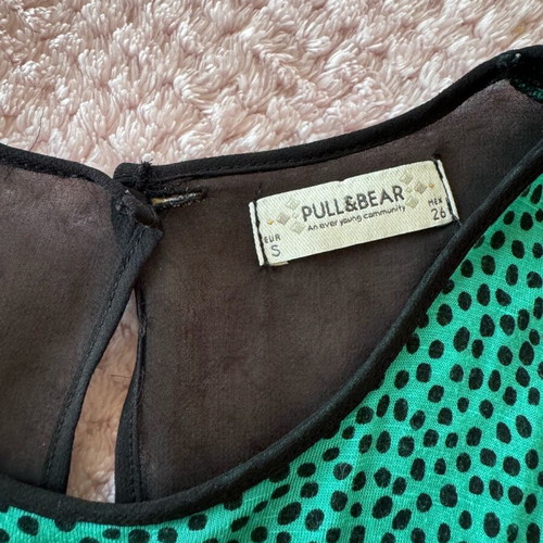 Mini sleeveless dress Pull & Bear like new, black and green