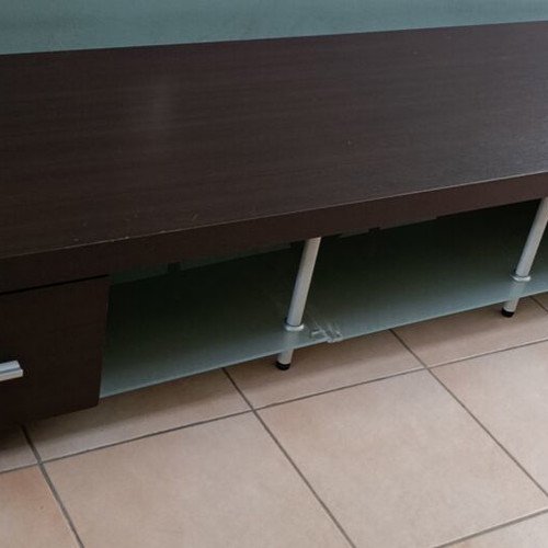 Index TV stand with two drawers, wood effect
