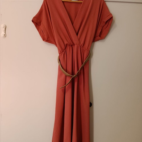 Long salmon dress, one size