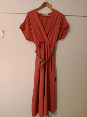 Long salmon dress, one size