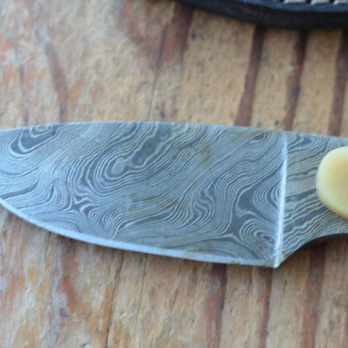 Damascus handmade hunting knife with camel bone handle, Eagle Collection 0920