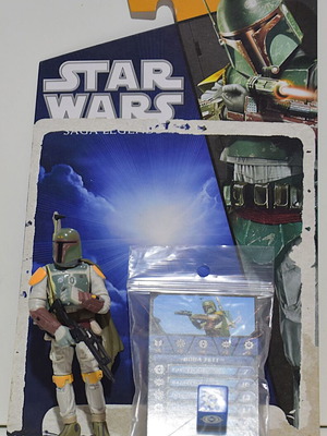 Hasbro Star Wars Saga Legends Boba Fett figure used, 2011