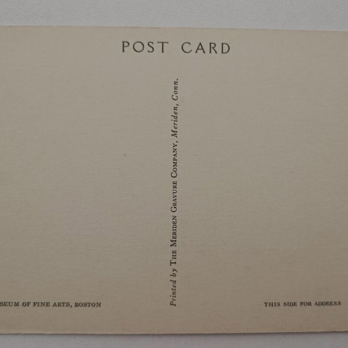 Postcard used with marble Roman tomb relief 1st century BC